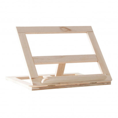 Atril porta libros de madera de pino 20 x 27 cm, soporte de libros plegable, ideal para leer, estudiar, colocar libros de cocina, tablets