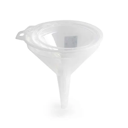 Set embudos de plástico resistente translúcido de distintos tamaños. Ideal para la cocina y diversos usos. 12 cm / 14 cm / 16 cm