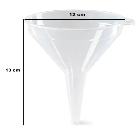 Tradineur - Embudo transparente de plástico llenar botellas, garrafas, incluye agujero para colgarlo, resistente y duradero, fab Tradineur - Embudo transparente de plástico llenar botellas, garrafas, incluye agujero para colgarlo, resistente y duradero, fab