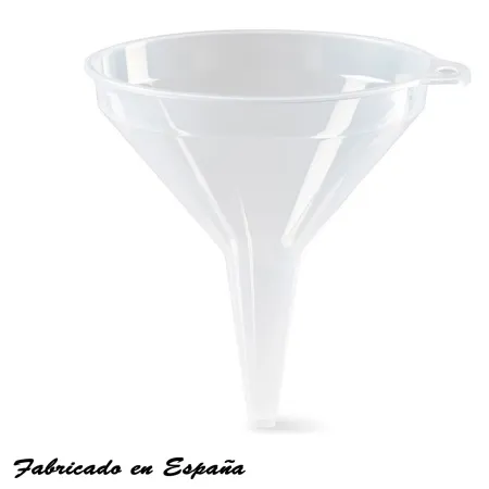 Tradineur - Embudo transparente de plástico llenar botellas, garrafas, incluye agujero para colgarlo, resistente y duradero, fab Tradineur - Embudo transparente de plástico llenar botellas, garrafas, incluye agujero para colgarlo, resistente y duradero, fab