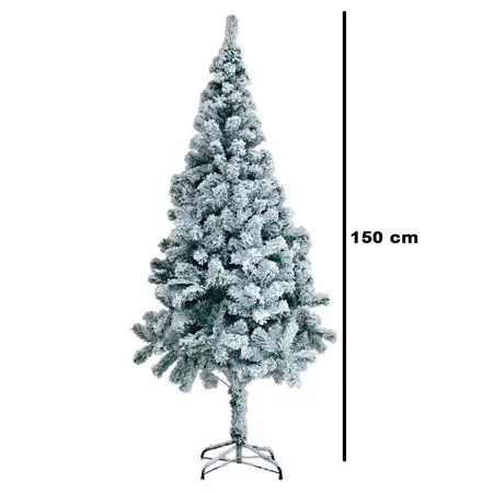 Tradineur - Árbol de Navidad nevado, pino, abeto artificial blanco, estructura de plástico y metal revestido, robusto y duradero Tradineur - Árbol de Navidad nevado, pino, abeto artificial blanco, estructura de plástico y metal revestido, robusto y duradero