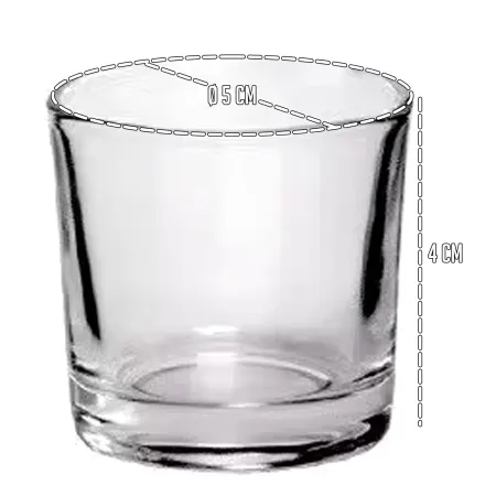 Tradineur - Vaso de chupito modelo "CoK" - Fabricado en cristal - Ideal para Servir licores, celebraciones, fiestas (Ø 5 x 4,5 c