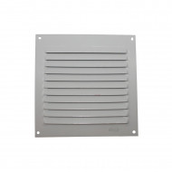 Rejilla de ventilación plana de aluminio empotrable 15 x 15 cm, fácil de instalar, altamente resistente, fijación con tornillos (no incluidos), renovación de aire