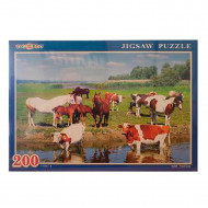 Puzzle 200 piezas, rompecabezas clásico 75 x 50 cm, jigsaw puzzle, animales, jirafas, elefantes, osos panda, vacas... retos creativos, aficiones, modelo aleatorio