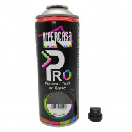 Hipercasa - Spray de pintura gris oscuro 400 ml, válido para multitud de superficies y materiales, uso en exterior y lugares bien ventilados 20 x 6,5 cm