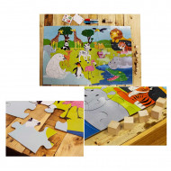 Puzzle infantil 35 piezas, rompecabezas para niños 60 x 44 cm, jigsaw puzzle, animales de boque, zoo, dinosaurios, cachorros... retos creativos, aficiones, modelo aleatorio