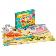 Puzzle infantil 45 piezas, rompecabezas para niños 44 x 31 cm, jigsaw puzzle a partir de 3 años, construcción, animales de granja, dinosaurios... modelo aleatorio