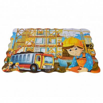 Puzzle infantil 45 piezas, rompecabezas para niños 44 x 31 cm, jigsaw puzzle a partir de 3 años, construcción, animales de granja, dinosaurios... modelo aleatorio