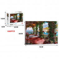 Puzzle 1000 piezas Rose Corridor, rompecabezas clásico para adultos 70 x 50 cm, jigsaw puzzle a partir de 14 años, juego educativo, reto creativo, paisaje decorativo, aficiones