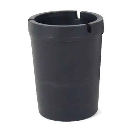 Tradineur - Ceniceros de plástico - Cenicero ideal para exterior para uso privado - Ø 10 cm - Color Negro