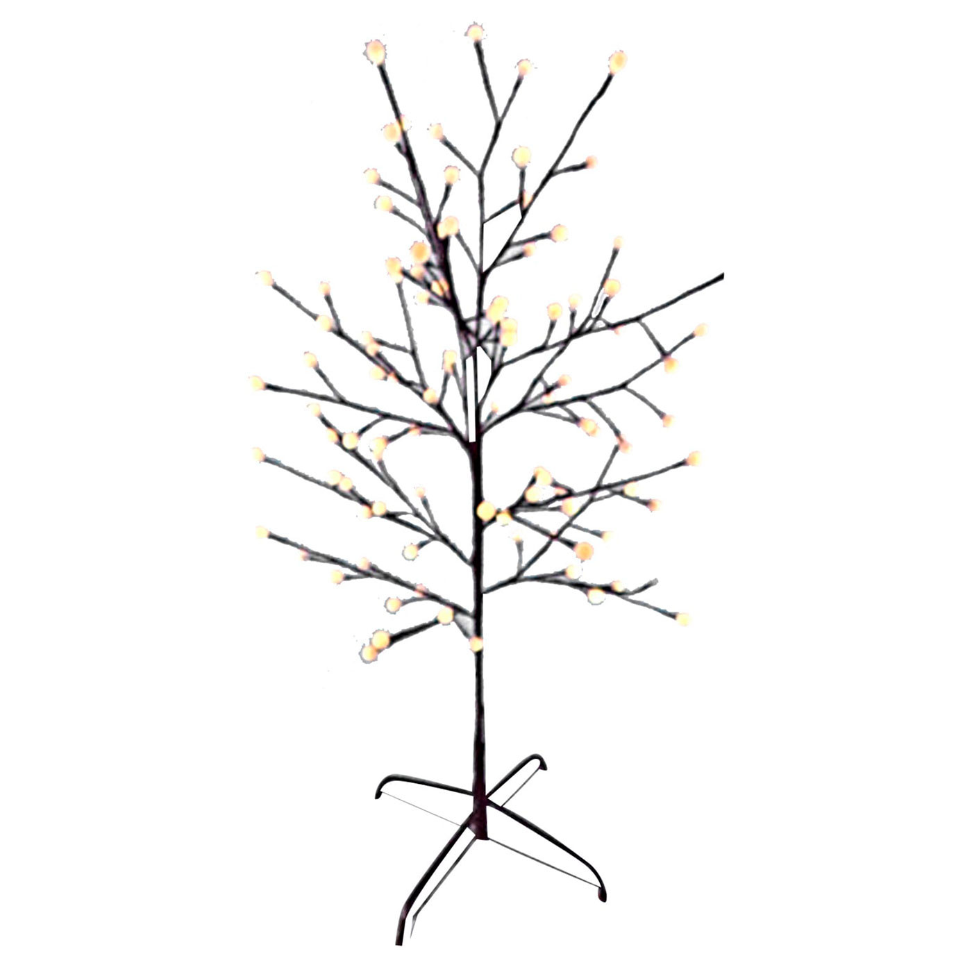 Árbol decorativo con bolas, 150 luces LED, luz cálida, uso exterior, 8 funciones, 180 cm, metal y plástico, decoración de navidad, festiva, hogar