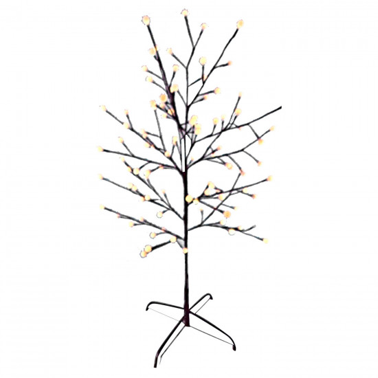 Árbol decorativo con bolas, 150 luces LED, luz cálida, uso exterior, 8 funciones, 180 cm, metal y plástico, decoración de navidad, festiva, hogar