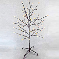 Árbol decorativo con bolas, 150 luces LED, luz cálida, uso exterior, 8 funciones, 180 cm, metal y plástico, decoración de navidad, festiva, hogar