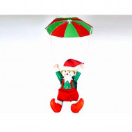 Elfa en paracaídas de 54 cm, muñeco decorativo de navidad, regalo original, decoración festiva salón, dormitorio, balcón, ventana, hogar