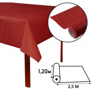 Mantel impermeable de papel, doble capa, rojo metalizado, 1,2 x 2,5 metros, rollo de mantel reciclable, recortable, decoración fiestas, celebraciones