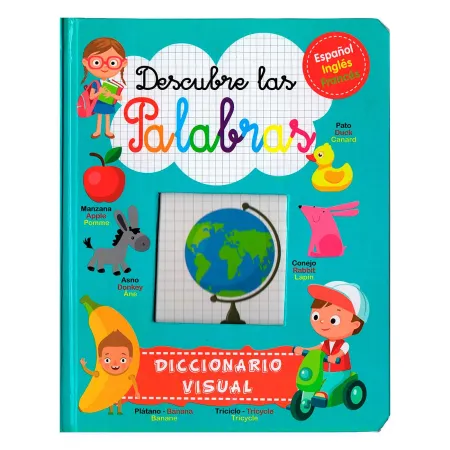 Libro infantil de modelos surtidos de 3 idiomas de 20,5 x 16,6 cm. Cuaderno divertido para niños, modelos de animales aleatorios