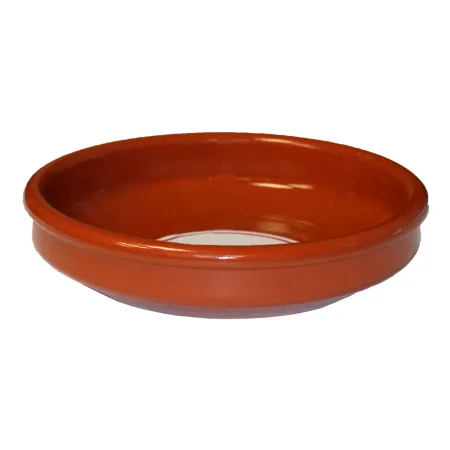 Tradineur - Cazuela redonda de barro - Apta para vitro y horno - Ideal para guisos y asados caseros – Ø 20 cm