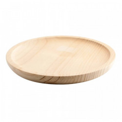 Tradineur - Pack de 6  platos de madera especial para pulpo, de 25,5 cm de diámetro, para el hogar o hostelería. Set de 6 recipi