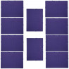 Pack de 10 carpetas de cartón de 34 x 25 cm, tamaño folio, con gomas y solapas, de color azul. Juego de 10 carpetas para guardar