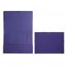 Pack de 10 carpetas de cartón de 34 x 25 cm, tamaño folio, con gomas y solapas, de color azul. Juego de 10 carpetas para guardar
