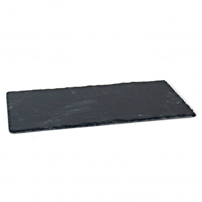 Pack de 6 tablas pizarra rectangulares 30 x 13 cm. Platos llanos de piedra natural, bandejas para servir alimentos, quesos, aperitivos