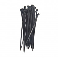 Pack de 40 bridas de nylon negro, bridas para cables, organizador, bloqueo, fijación, dimensiones 30 x 0.36 cm