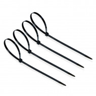 Pack de 40 bridas de nylon negro, bridas para cables, organizador, bloqueo, fijación, dimensiones 30 x 0.36 cm