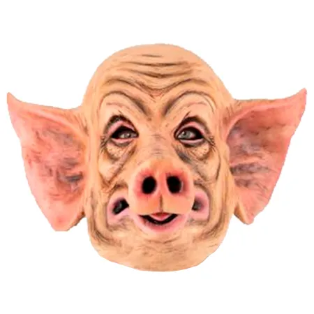 Tradineur - Máscara de cerdo - Fabricado en Látex - Complemento para disfraces - Ideal para disfrutar de Halloween y carnaval - Tradineur - Máscara de cerdo - Fabricado en Látex - Complemento para disfraces - Ideal para disfrutar de Halloween y carnaval -