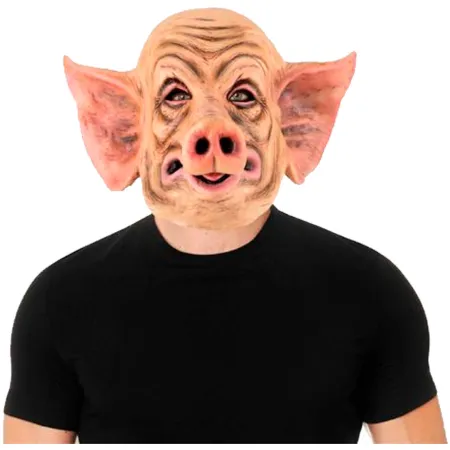 Tradineur - Máscara de cerdo - Fabricado en Látex - Complemento para disfraces - Ideal para disfrutar de Halloween y carnaval - Tradineur - Máscara de cerdo - Fabricado en Látex - Complemento para disfraces - Ideal para disfrutar de Halloween y carnaval -