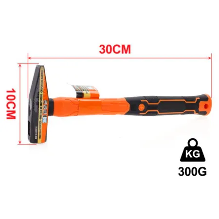 Tradineur - Martillo de carpintero de 300 G - Fabricado en acero - Mango ergonómico - Longitud de 30 cm - Modelo aleatorio Tradineur - Martillo de carpintero de 300 G - Fabricado en acero - Mango ergonómico - Longitud de 30 cm - Modelo aleatorio