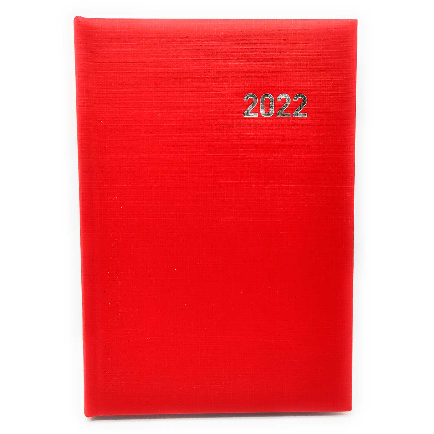 Agenda diaria 2022 de 12 meses, enero a diciembre, tapa acolchada y cinta marcapáginas, planificador anual de tareas, citas, 21,2 x 15 cm, color rojo