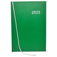 Agenda diaria 2022 de 12 meses, enero a diciembre, tapa acolchada y cinta marcapáginas, planificador anual de tareas, citas, 21,2 x 15 cm, color verde