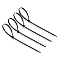 Pack de 40 bridas de nylon negro, bridas para cables, organizador, bloqueo, fijación, dimensiones 35 x 0.7 cm