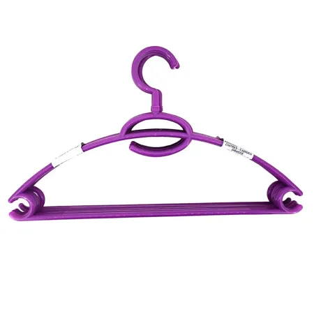 Perchas de plástico con gancho giratorio fácil colocación en la barra 40 x 23 cm. Peso unitario 55 g Perchas de plástico con gancho giratorio fácil colocación en la barra 40 x 23 cm. Peso unitario 55 g