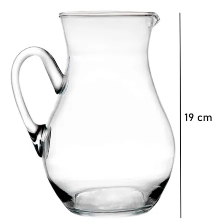 Tradineur - Jarra de cristal, modelo Duero, servir agua, té helado, bebidas frías, limonada, transparente, resistente, frigorífi
