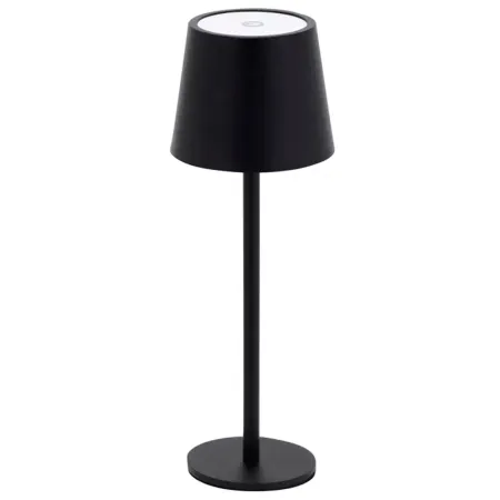Tradineur - Lámpara LED táctil regulable, 3 tonos luz, intensidad ajustable, USB-C, batería recargable, inalámbrica, portátil, s
