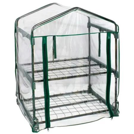 Tradineur - Mini invernadero de acero y PVC, puerta enrollable, cubierta para plantas, cultivos, portátil, interior y exterior, Tradineur - Mini invernadero de acero y PVC, puerta enrollable, cubierta para plantas, cultivos, portátil, interior y exterior,