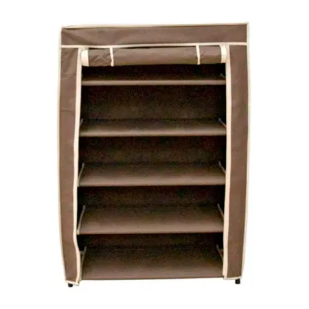 Tradineur - Zapatero TNT 88 x 60 x 30 cm, 5 niveles, soporte organizador de calzado, zapatero de tejido no tejido desmontable co