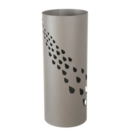 Paragüero beige redondo de metal, diseño de gotas, 49 x 19,5 cm, soporte para paraguas con recipiente de plástico, estilo modern Paragüero beige redondo de metal, diseño de gotas, 49 x 19,5 cm, soporte para paraguas con recipiente de plástico, estilo modern