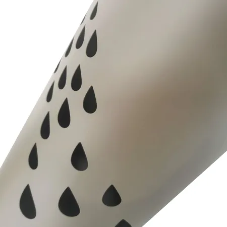 Paragüero beige redondo de metal, diseño de gotas, 49 x 19,5 cm, soporte para paraguas con recipiente de plástico, estilo modern Paragüero beige redondo de metal, diseño de gotas, 49 x 19,5 cm, soporte para paraguas con recipiente de plástico, estilo modern