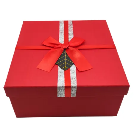 Tradineur - Set de 3 cajas de regalo cuadradas con lazo, cartón, 3 tamaños distintos, cajas decorativas con tapa, presentación, 
