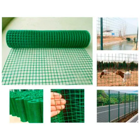 Tradineur - Rollo de malla metálica plastificada, huecos cuadrados de 19 x 19 mm, valla, cierre de alambre, cercar jardín, galli