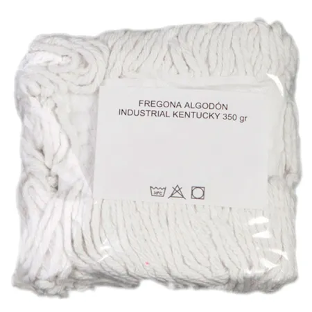 Tradineur - Fregona de algodón Kentucky para uso industrial, 350 gramos, 7 x 22 x 19 cm, mopa para fregar suelos, limpieza - Col Tradineur - Fregona de algodón Kentucky para uso industrial, 350 gramos, 7 x 22 x 19 cm, mopa para fregar suelos, limpieza - Col