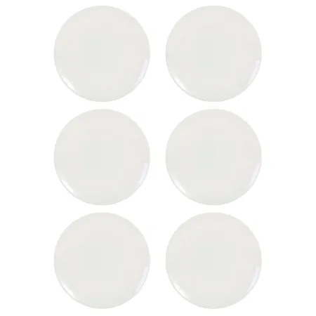 Tradineur - Pack de 6 platos llanos redondos de cerámica, modelo Onda, elegantes, vajilla de cocina, aptos para lavavajillas (Co