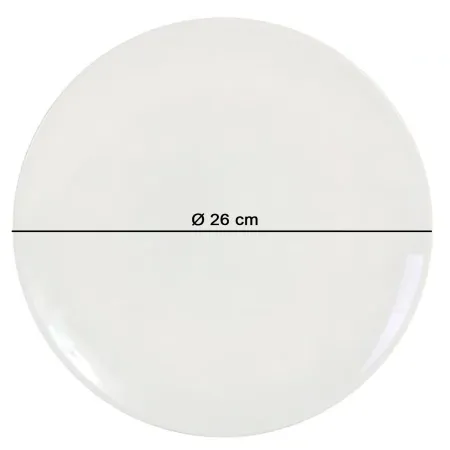 Tradineur - Pack de 6 platos llanos redondos de cerámica, modelo Onda, elegantes, vajilla de cocina, aptos para lavavajillas (Co