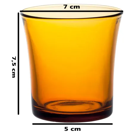 Tradineur - Set de 4 vasos de cristal templado, modelo Lys, resistentes a los golpes y choques térmicos, aptos para lavavajillas