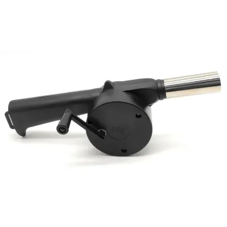 Tradineur - Soplador manual para barbacoa, ventilador portátil con manivela, BBQ, chimeneas, cocina, camping, aire libre - 24 cm