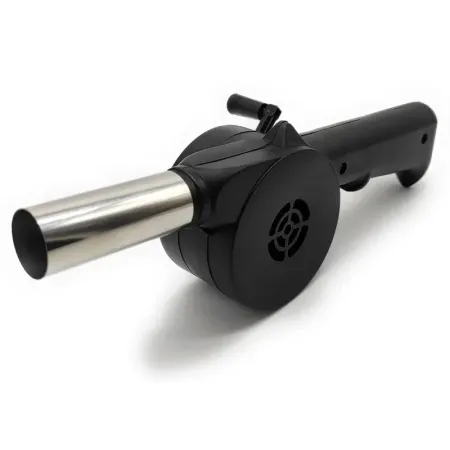 Tradineur - Soplador manual para barbacoa, ventilador portátil con manivela, BBQ, chimeneas, cocina, camping, aire libre - 24 cm