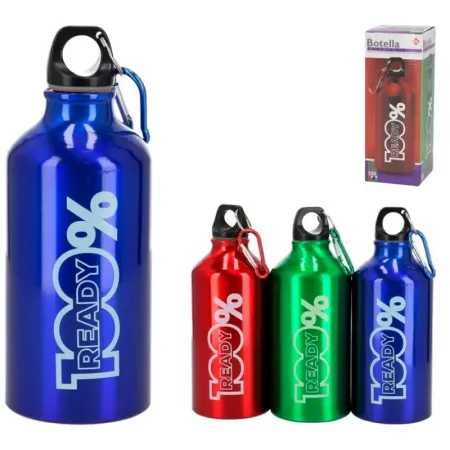 Tradineur - Botella de aluminio modelo OLYMPO - Capacidad de 500 ml - Ideal para deportes, caminatas, gimnasio, oficina, etc. -