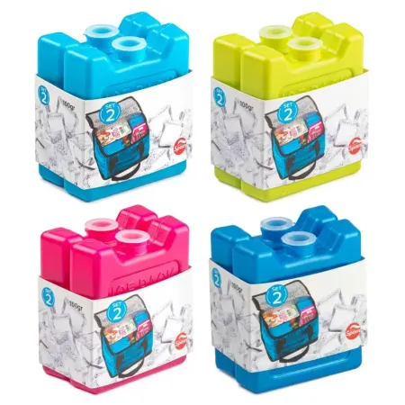 Tradineur - Pack de 4 Acumuladores de Frío N.º 3 - 100 G - Fabricado en Plástico - Ideal para mantener la temperatura en tu neve